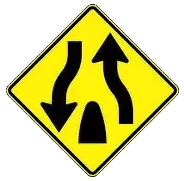 Divided Highway End Sign