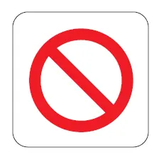 Prohibited sign
