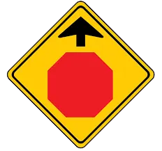 Stop Ahead Warning Sign