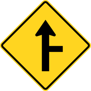 Side Road Ahead Sign
