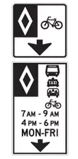 Reserved Lane Sign