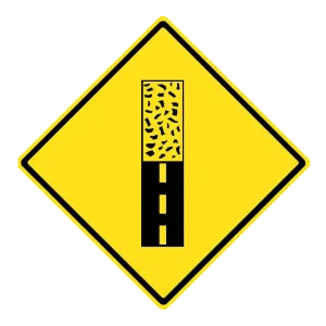 Pavement Ends Sign