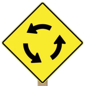 Roundabout Ahead Sign