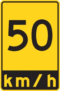 Advisory Speed Limit – 50 km/h