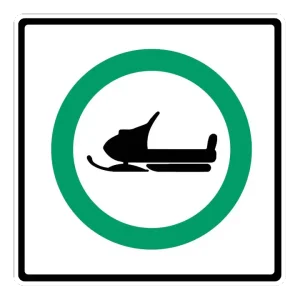 Snowmobiles Permitted Sign