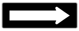 One Way Arrow Sign (Right Direction)