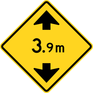 Maximum Height Clearance Sign