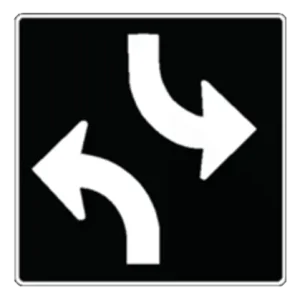 Dual Turn Lane Sign