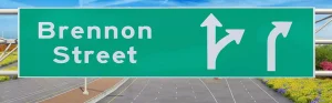 Brennon Street Exit Sign